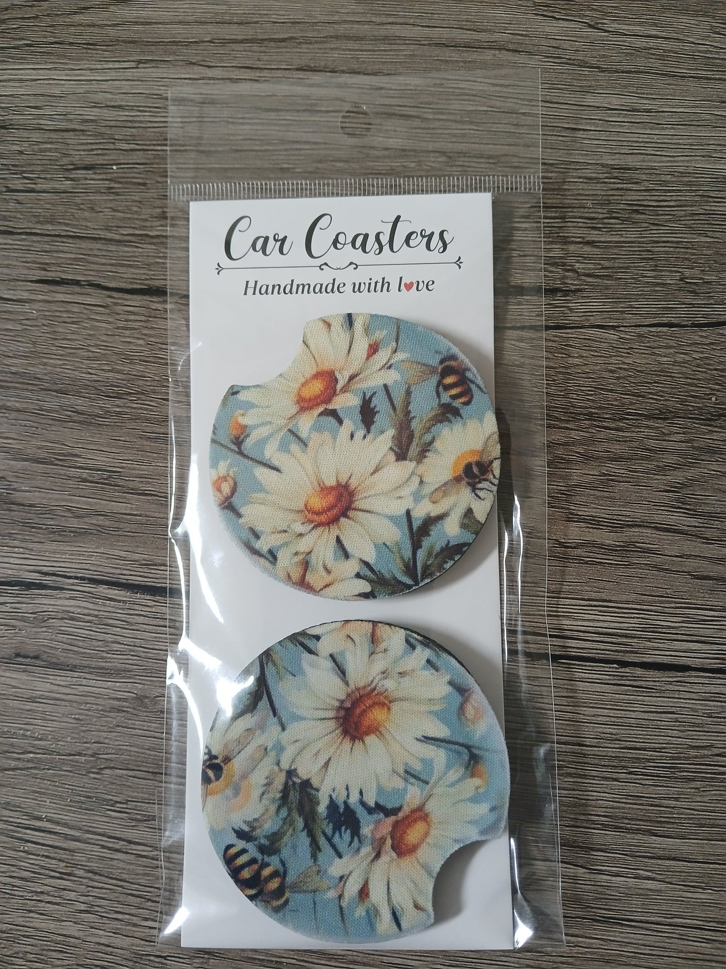 Bee & Blossom Car Coaster